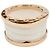 Bulgari Anello B.zero1 in oro rosa e ceramica di Bvlgari Bianco D'oro - vista 3
