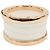 Bulgari Anello B.zero1 in oro rosa e ceramica di Bvlgari Bianco D'oro - vista 4