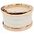 Bulgari Anello B.zero1 in oro rosa e ceramica di Bvlgari Bianco D'oro - vista 5