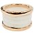 Bulgari Anello B.zero1 in oro rosa e ceramica di Bvlgari Bianco D'oro - vista 6
