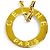 Céline Collana CELINE Vintage Circle Logo D'oro