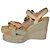 Hogan Sandali con Zeppa in Camoscio Beige