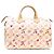 Borsa Boston Louis Vuitton Monogram Watercolor VVN Speedy 30 Bianco - vista 3