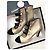 Timeless NWOB Chanel 2018 Botines de piel con punta dorada y botón de perla Talla 40 Segunda mano - vista 3