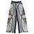 Gianfranco Ferré Gianfranco Ferrè Pantalones Palazzo Seda Estampado Pañuelo Negro Blanco Dorado