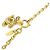 Collana Chanel dorata con pendente D'oro - vista 4