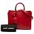 Saint Laurent Borsa Sac De Jour Nano in pelle rossa Rosso - vista 6