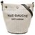 Sac seau Rive Gauche en toile rayée blanche Saint Laurent
