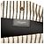 Sac seau Rive Gauche en toile rayée blanche Saint Laurent - vue 5