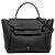 Céline Borsa cintura Celine Black Mini in pelle di vitello granulata Nero