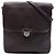 LOEWE Bolsa transversal de couro marrom com aba Anagram Castanho escuro