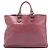 Fendi Twins Leder-Tote in Pink, Größe Large