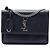 Borsa a tracolla Monogram Sunset in pelle di vitello a grana media nera Saint Laurent Nero