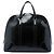 Gucci Black Large Microguccissima Lackleder Handtasche mit gewölbtem Henkel Schwarz
