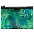 Clutch con zip Versace in PVC verde con stampa jungle