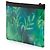 Clutch con zip Versace in PVC verde con stampa jungle - vista 2