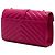 Piccola borsa bustina Saint Laurent in pelle di vitello Chevron Monogram rosa - vista 2