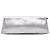 Prada Silver Metallic Saffiano Frame Clutch Silber