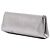 Prada Silver Metallic Saffiano Frame Clutch Silber - Ansicht 2