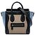 Luggage Céline Borsa Tote Celine Nano Tricolor in pelle beige
