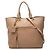 Tote convertibile Prada Beige Vitello Daino con zip frontale