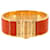 Bracelet Charm Hermès en Or et Rouge Vif Doré  - vue 1