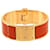 Bracelet Charm Hermès en Or et Rouge Vif Doré  - vue 2