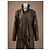 Autre Marque Brown Leather Jacket and Trousers Two-Piece Set Khaki Taupe - view 2
