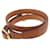 Bracelet Hermès Triple Tour en cuir marron  - vue 3