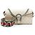 Borsa Gucci GG Supreme Web Dionysus E/W piccola con patta Marrone Beige