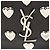 Borsa Blogger in pelle con applicazioni a cuore e monogramma Saint Laurent Nero - vista 9