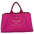 Prada Stoff-Tote-Bag Canapa Pink