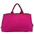 Prada Stoff-Tote-Bag Canapa Pink - Ansicht 3