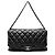 Gabrielle Borsa Chanel Lambskin 3 Accordion Maxi Flap Nero