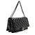 Gabrielle Borsa Chanel Lambskin 3 Accordion Maxi Flap Nero - vista 2