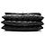 Gabrielle Borsa Chanel Lambskin 3 Accordion Maxi Flap Nero - vista 4
