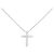 Autre Marque Collana a Croce con Diamanti Pt900 Pt850 Argento
