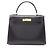 Hermès Borsa 2-Way Hermes Kelly 28 in pelle di vitello nera Nero