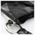 Borsa a righe Prada Nero - vista 8