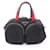 Prada Triangle Logo 2-Way Handtasche Schwarz Rot