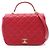 Chanel Red Matelassé Top Handle Handtasche Rot