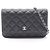 Borsa a tracolla Chanel Matelassé in agnello Nero