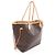 Borsa Tote Louis Vuitton Neverfull MM Marrone - vista 2