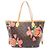 Borsa Tote Louis Vuitton Neverfull MM Marrone Rosa Multicolore Monogramma