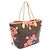 Borsa Tote Louis Vuitton Neverfull MM Marrone Rosa Multicolore Monogramma - vista 2