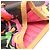 Borsa Tote Louis Vuitton Neverfull MM Marrone Rosa Multicolore Monogramma - vista 8