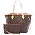 Borsa Tote Louis Vuitton Neverfull MM Marrone Fuschia