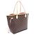 Borsa Tote Louis Vuitton Neverfull MM Marrone Fuschia - vista 2