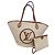 Borsa a tracolla Louis Vuitton Saint Jacques in pelle e rafia Marrone Paglia