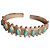 Hipanema Bracciale a cerchio in metallo dorato e turchese D'oro